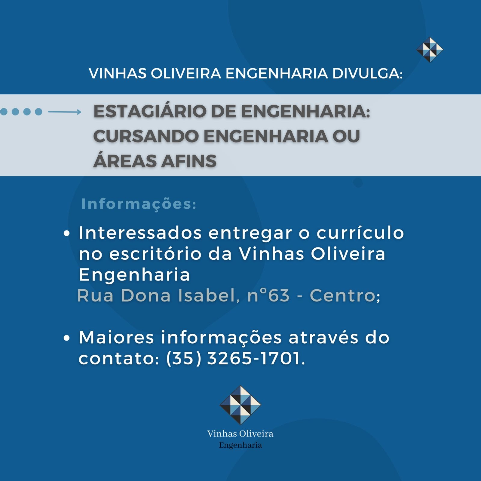 Estágio – Curso de Engenharia de Materiais (Janaúba)